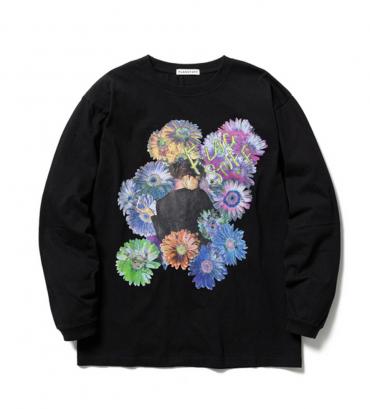 "FLOWER" L/S TEE *ブラック*