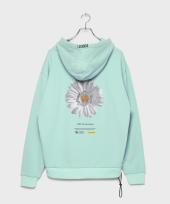 BLOOM Embroidery Hoodie [LEC1003]   *ターコイズブルー*