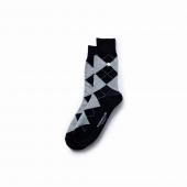 COTTON ACRYLIC ARGYLE SOX *ブラック*