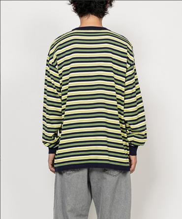 ORIGINAL STRIPE KNIT L/S TEE *ネイビー*