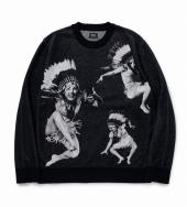 INDIAN JAQUARD LS KNIT *ブラック*