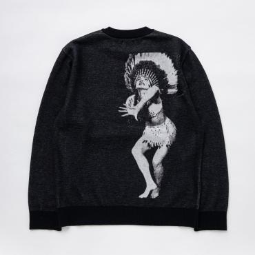 INDIAN JAQUARD LS KNIT *ブラック*