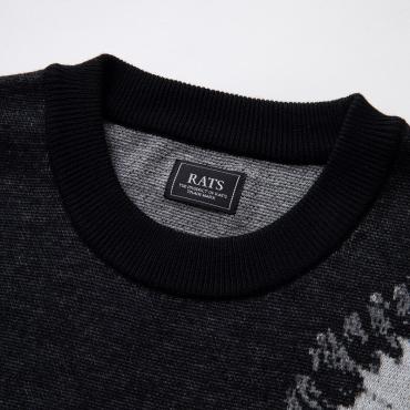 INDIAN JAQUARD LS KNIT *ブラック*