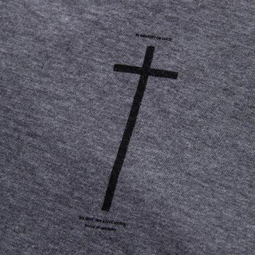 CROSS TEE *チャコール×ブラック*