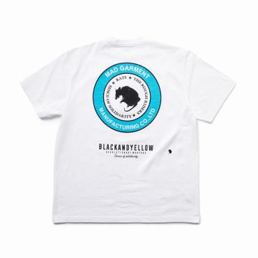 TWO WHEEL TEE *ホワイト×ターコイズブルー*