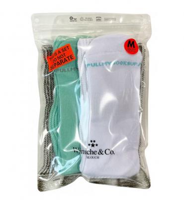 Slouch socks *ターコイズ×ホワイト*