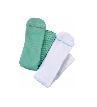 Slouch socks *ターコイズ×ホワイト*