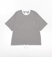 BIG BORDER TEE *ホワイト×ブラック*