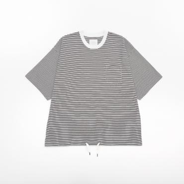 BIG BORDER TEE *ホワイト×ブラック*