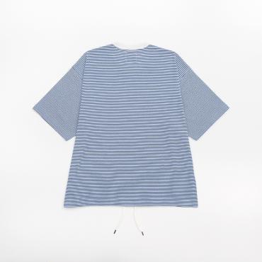 BIG BORDER TEE *ホワイト×ブルー*