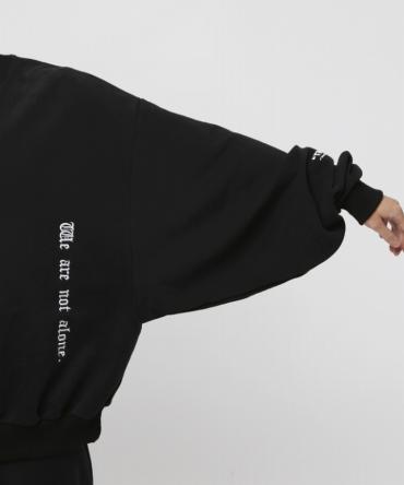 Not Alone Over sized Sweat Shirts *ブラック*