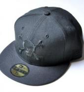 B×H NEW ERA 59fifty SKULL *ブラック×ブラック*