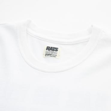 CIRCLE POCKET TEE *ホワイト×バーガンディー*