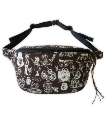 Original silk print west bag   *ホワイト*