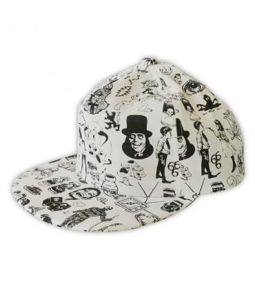 Original silk print cap   *ホワイト*