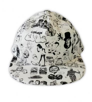 Original silk print cap   *ホワイト*