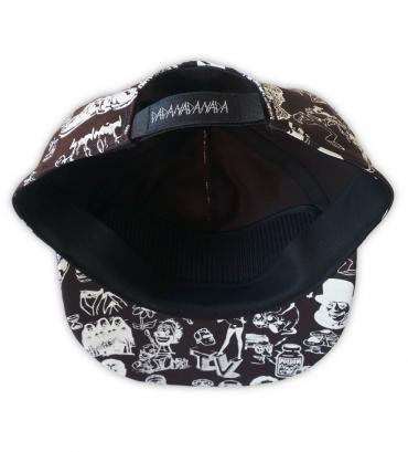 Original silk print cap   *ブラック*