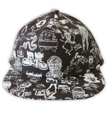 Original silk print cap   *ブラック*