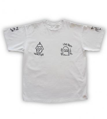 Hand-embroidery Tee   *ライトグレー*