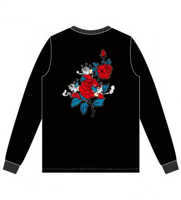 Chill rat long-sleeve poke Tee   *ブラック×ブラックポケット*