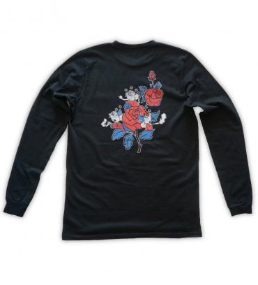 Chill rat long-sleeve poke Tee   *ブラック×タイダイポケット*