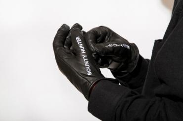 BxH ST LINE LEATHER GLOVE *ブラックxホワイト*