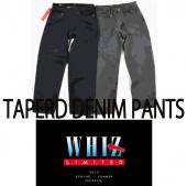 TAPERED DENIM PANTS