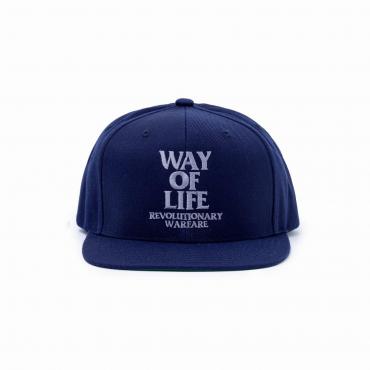 EMBROIDERY CAP (WAY OF LIFE) *NAVY/SILVER GRAY*