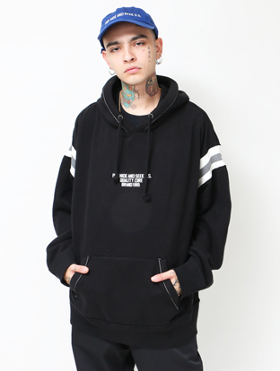  Line Hooded Sweat Shirt *ブラック*