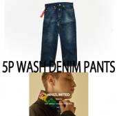 5P WASH DENIM PANTS