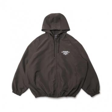 NYLON ZIP HOODED JACKET *ブラウン*