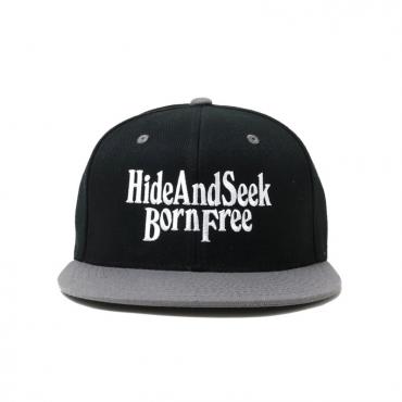 BORN FREE BASEBALL CAP *ブラック/グレー*