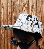 Original silk print cap   *ホワイト*