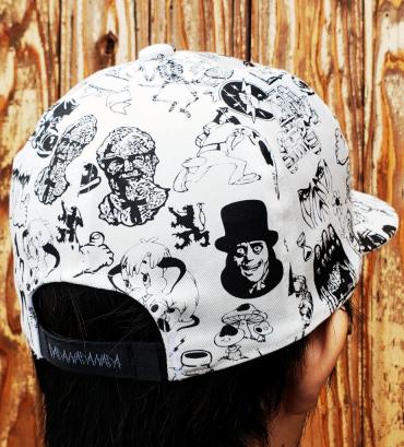 Original silk print cap   *ホワイト*