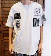 Bizarre pach Tee   *ライトグレー×モノクロパッチ*