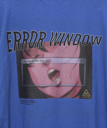 ERROR WINDOW ルーズシルエットクルーネックロンT [ LEC733 ] *ブルー*