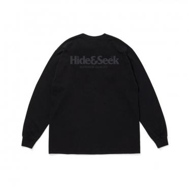 LOGO L/S TEE (26SS) / BLK-GRY