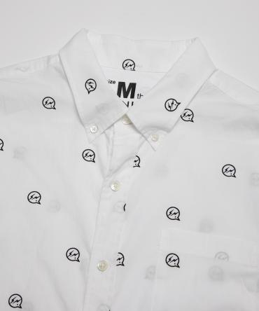 icon pattern short sleeve shirt *ホワイト*