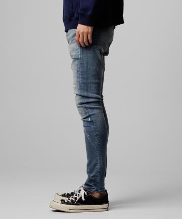 remake stretch skinny denim pants *インディゴ*