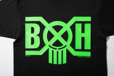 BxH 蛍光プリント Logo Tee   *ブラック×グリーン*