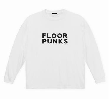 FLOOR PUNKS BIG SILHOUETTE LONG SLEEVE TEE *WHITE*