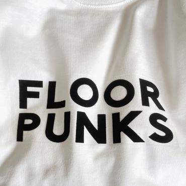 FLOOR PUNKS BIG SILHOUETTE LONG SLEEVE TEE *WHITE*