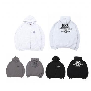 Logo Hooded Zip Sweat Shirt(22ss) *チャコールグレー*