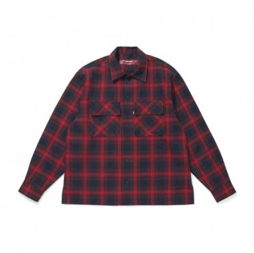 Ombre Check L/S Shirt(26ss) / RED