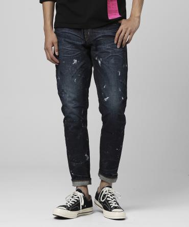 One year wash paint tepered denim pants[ VFP4054 ]