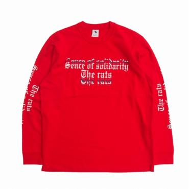 OLD ENGLISH TRICOLOR L/S *レッド*