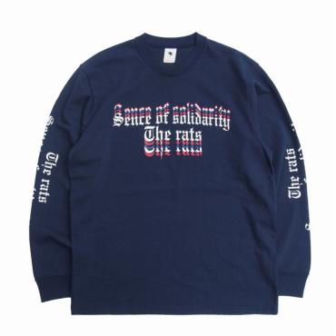 OLD ENGLISH TRICOLOR L/S *ネイビー*