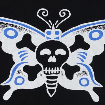 SKULL BURTTERFLY T-SHIRT *ブラック*