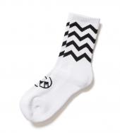 ZIG-ZAG SOX *ホワイト×ブラック*