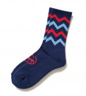 ZIG-ZAG SOX *ブルー×レッド*